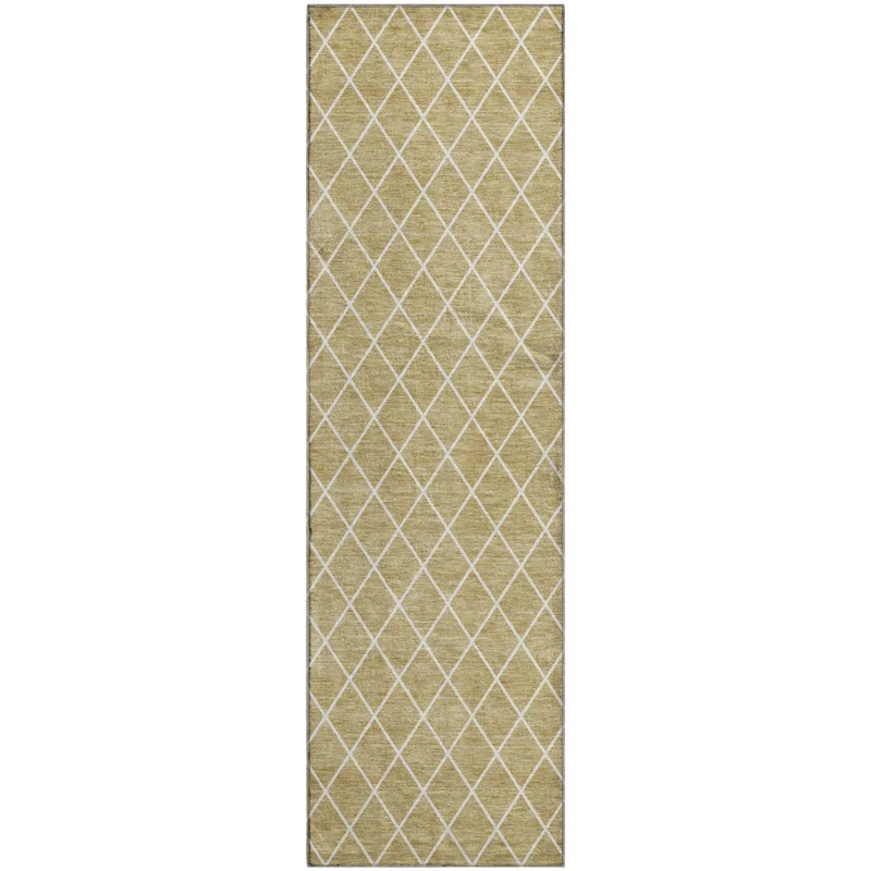 Luxury Washable Indoor/Outdoor The Reserve Walnut 2\'3\" x 7\'6\" Runner Rug