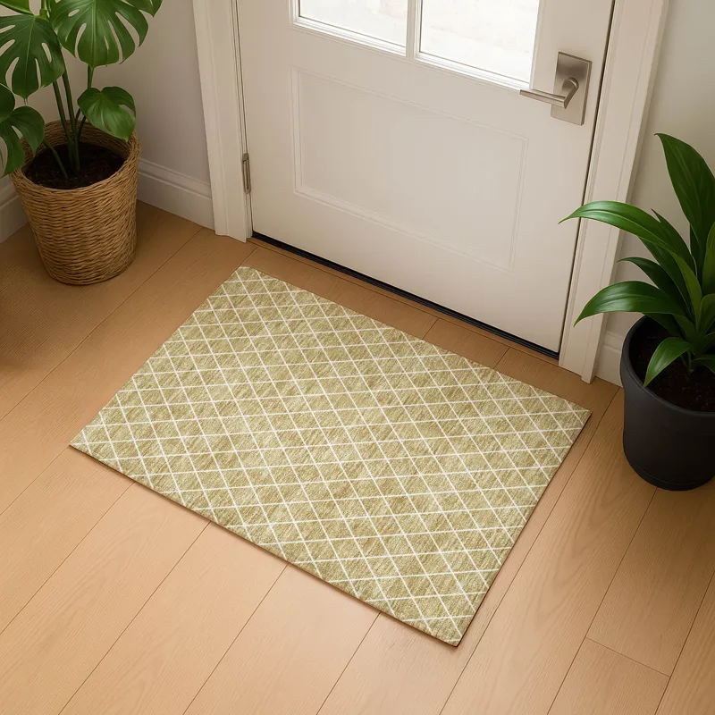 Luxury Washable Indoor/Outdoor The Reserve Walnut 1\'8\" x 2\'6\" Rug
