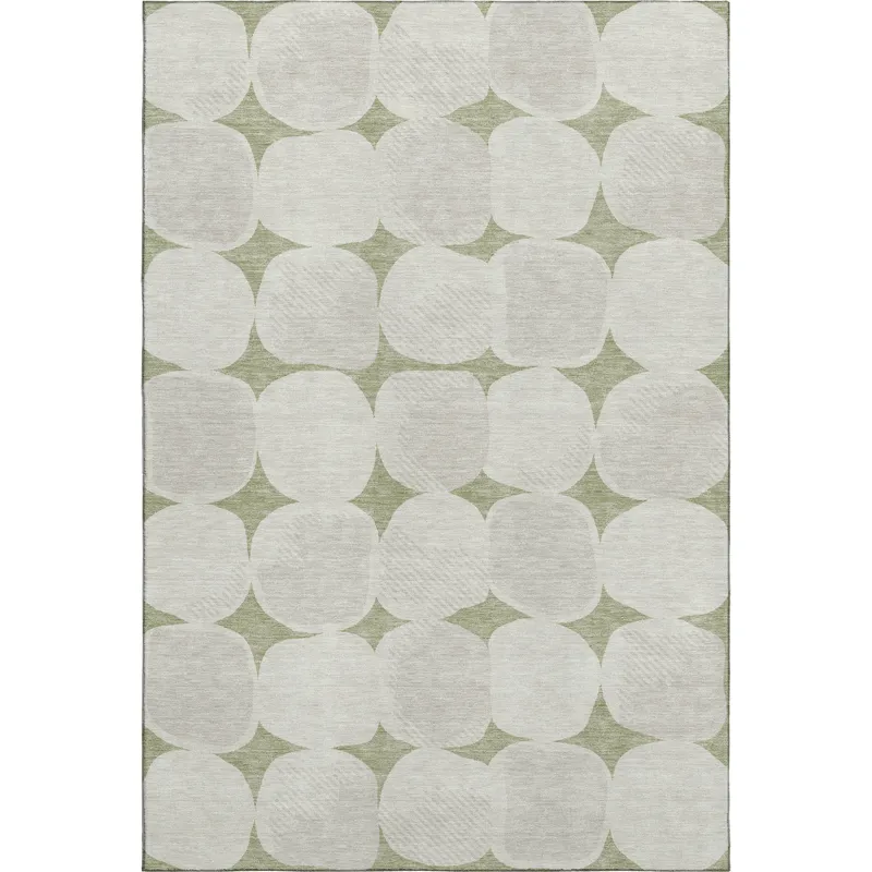 Luxury Washable Indoor/Outdoor The Reserve Aloe 5\' x 7\'6\" Rug