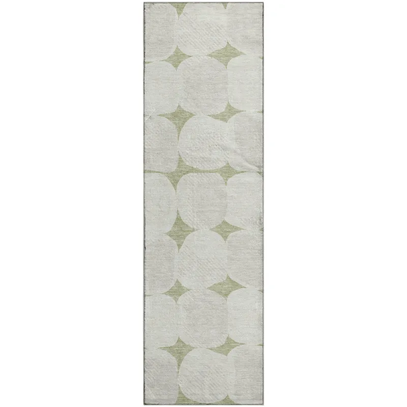 Luxury Washable Indoor/Outdoor The Reserve Aloe 2\'3\" x 7\'6\" Runner Rug