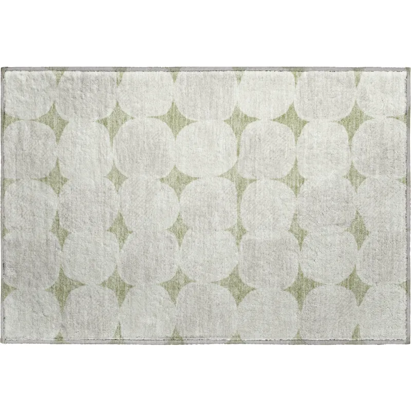 Luxury Washable Indoor/Outdoor The Reserve Aloe 1\'8\" x 2\'6\" Rug