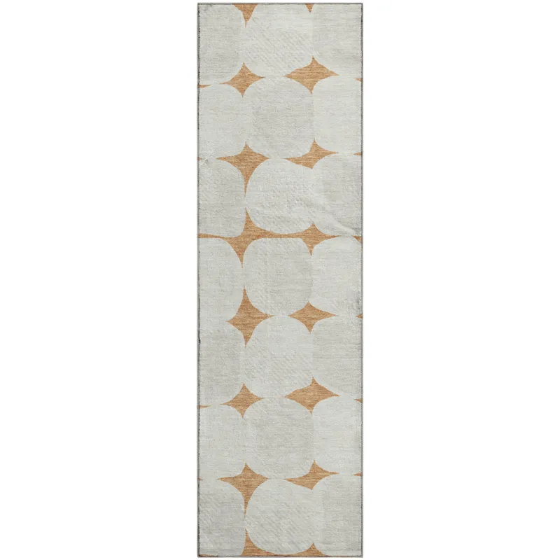 Luxury Washable Indoor/Outdoor The Reserve Copper 2\'3\" x 7\'6\" Runner Rug