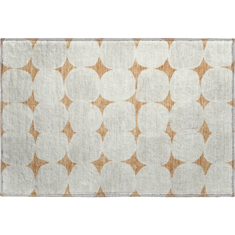 Luxury Washable Indoor/Outdoor The Reserve Copper 1\'8\" x 2\'6\" Rug
