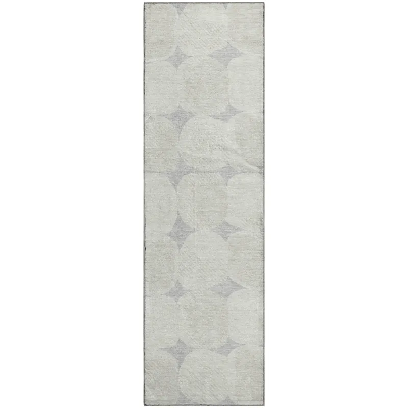 Luxury Washable Indoor/Outdoor The Reserve Gray 2\'3\" x 7\'6\" Runner Rug