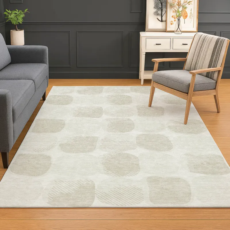 Luxury Washable Indoor/Outdoor The Reserve Ivory 8\' x 10\' Rug