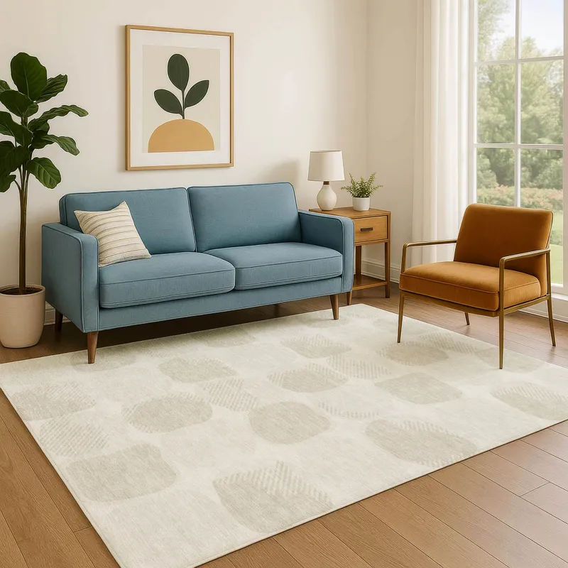 Luxury Washable Indoor/Outdoor The Reserve Ivory 8\' x 10\' Rug