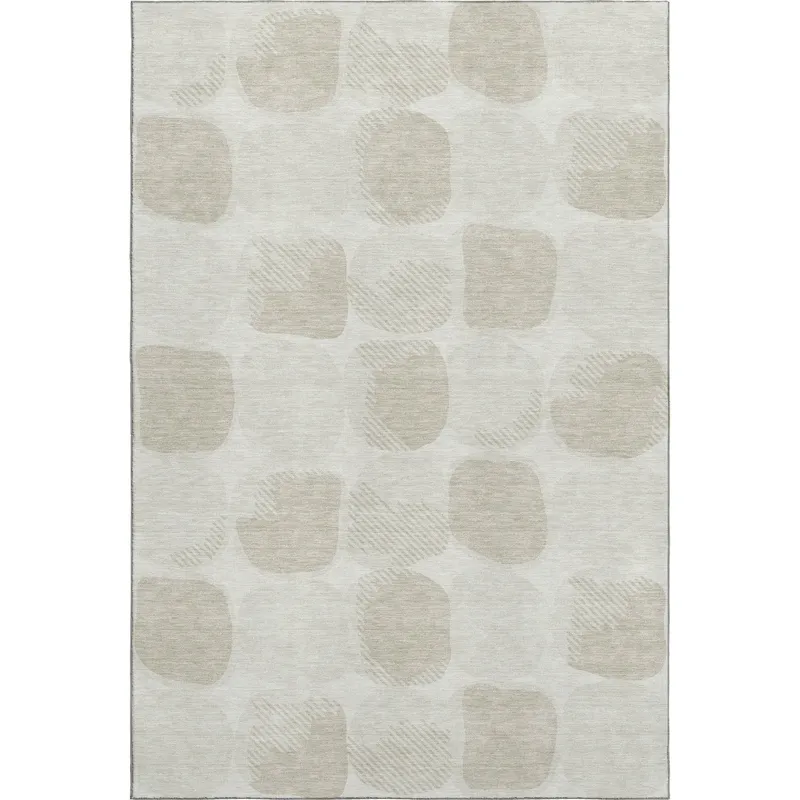 Luxury Washable Indoor/Outdoor The Reserve Ivory 8\' x 10\' Rug