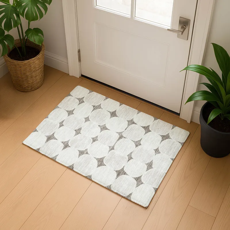 Luxury Washable Indoor/Outdoor The Reserve Taupe 1\'8\" x 2\'6\" Rug