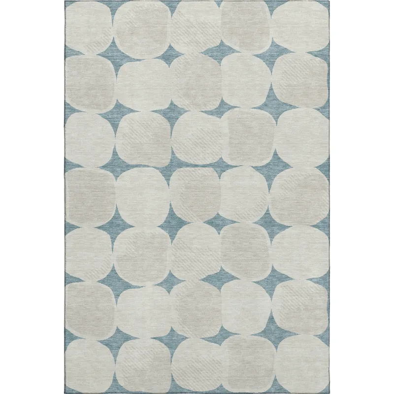 Luxury Washable Indoor/Outdoor The Reserve Teal 3\' x 5\' Rug