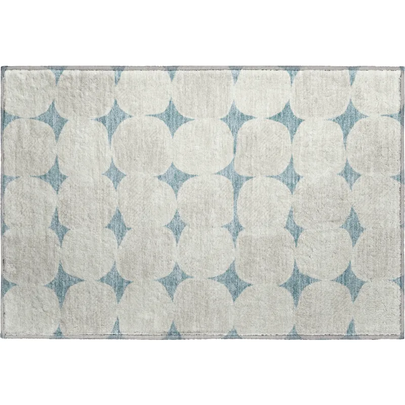 Luxury Washable Indoor/Outdoor The Reserve Teal 1\'8\" x 2\'6\" Rug