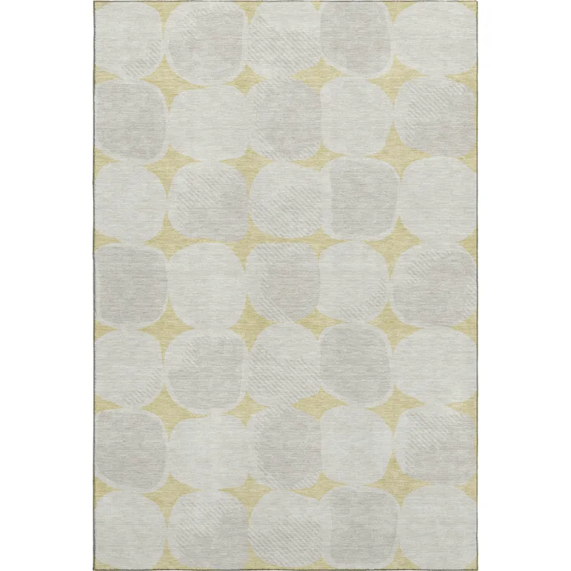 Luxury Washable Indoor/Outdoor The Reserve Wheat 5\' x 7\'6\" Rug