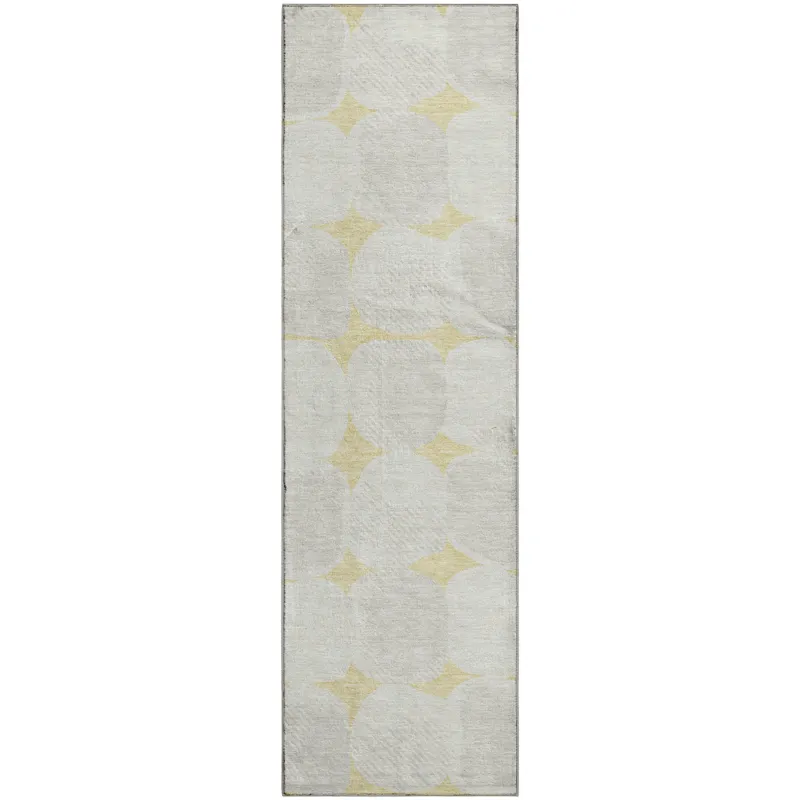 Luxury Washable Indoor/Outdoor The Reserve Wheat 2\'3\" x 7\'6\" Runner Rug
