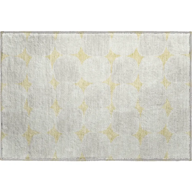 Luxury Washable Indoor/Outdoor The Reserve Wheat 1\'8\" x 2\'6\" Rug