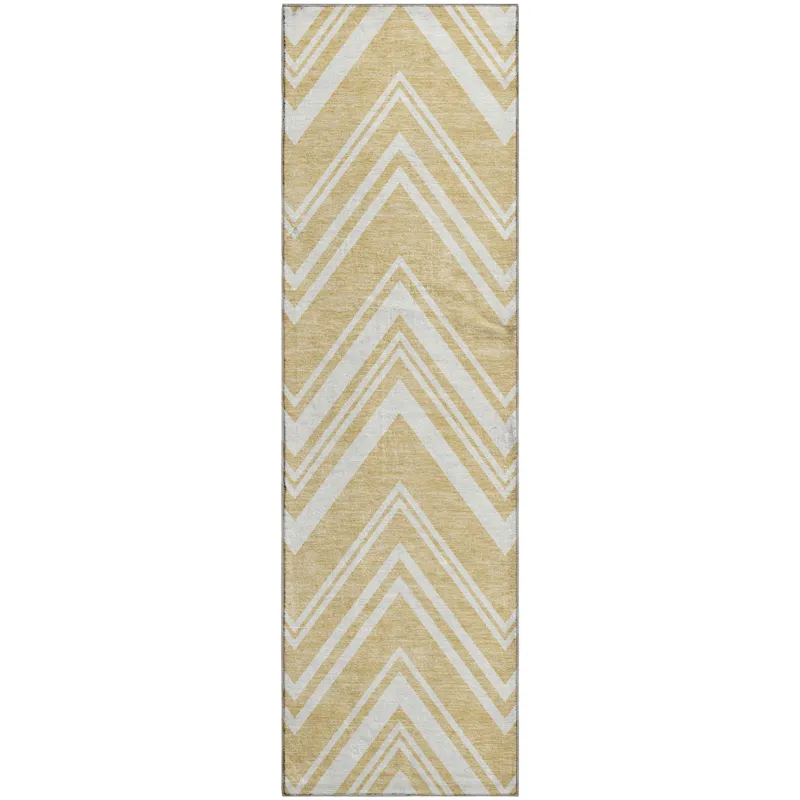 Luxury Washable Indoor/Outdoor The Reserve Honey 2\'3\" x 7\'6\" Runner Rug