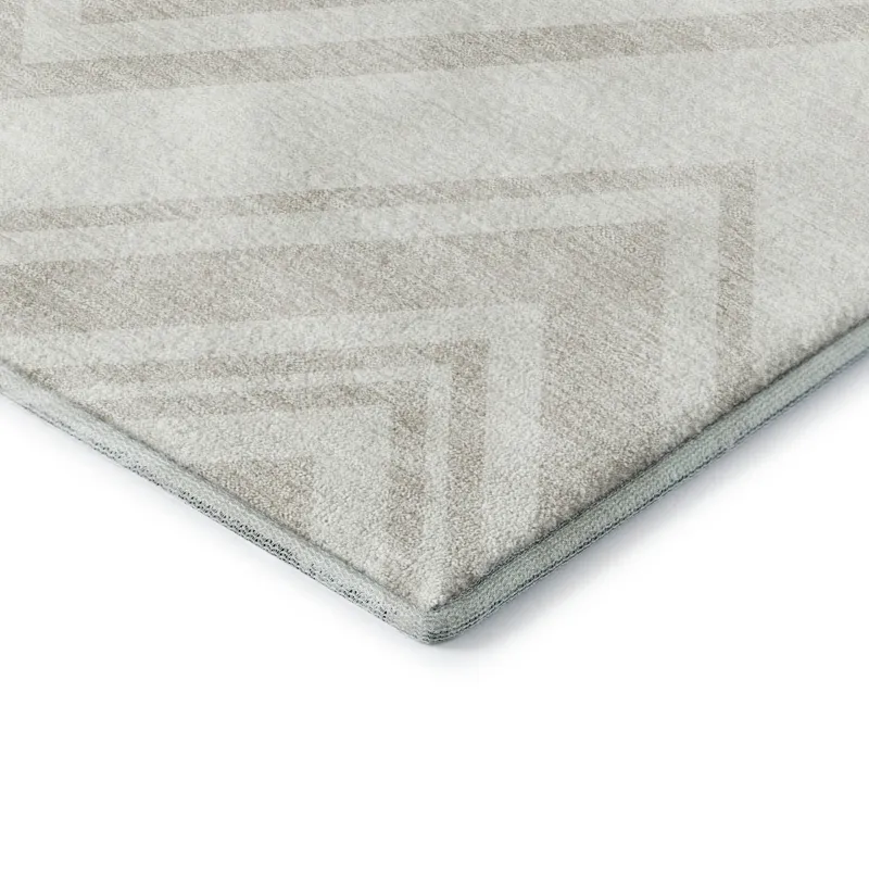 Luxury Washable Indoor/Outdoor The Reserve Ivory 8\' x 8\' Round Rug