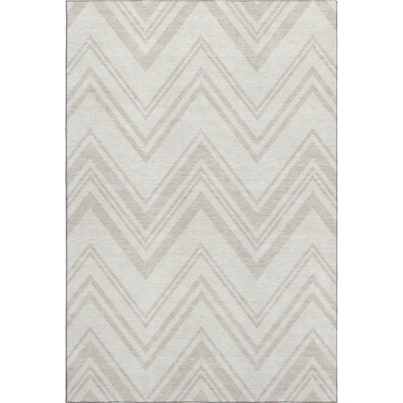 Luxury Washable Indoor/Outdoor The Reserve Ivory 10\' x 14\' Rug
