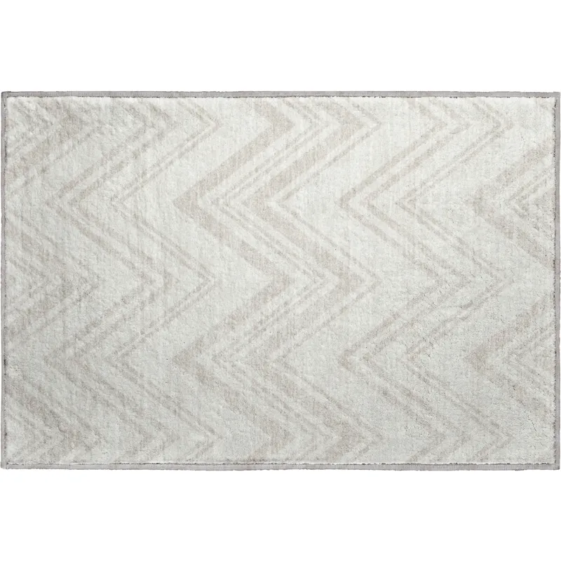 Luxury Washable Indoor/Outdoor The Reserve Ivory 1\'8\" x 2\'6\" Rug