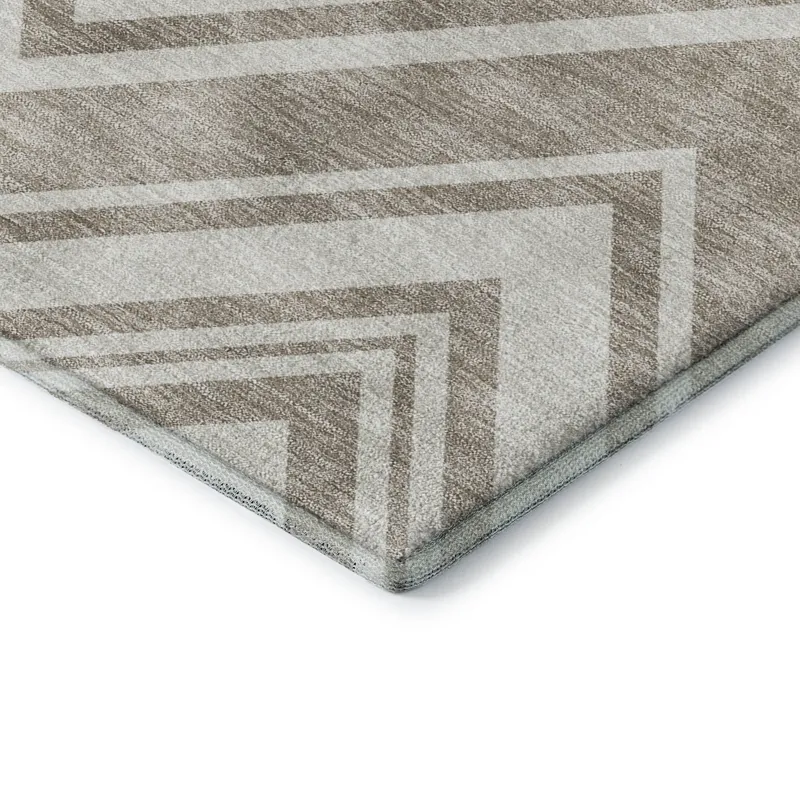 Luxury Washable Indoor/Outdoor The Reserve Khaki 3\' x 5\' Rug