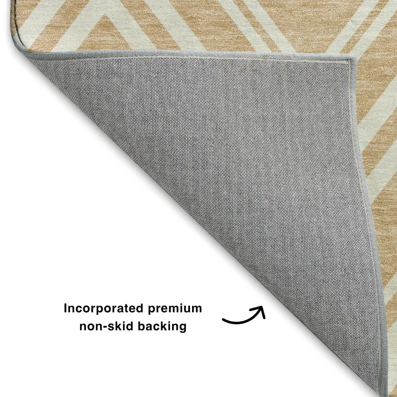 Luxury Washable Indoor/Outdoor The Reserve Peach 9\' x 12\' Rug