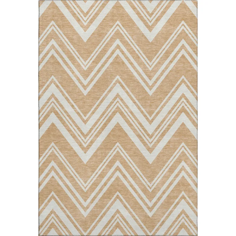 Luxury Washable Indoor/Outdoor The Reserve Peach 9\' x 12\' Rug