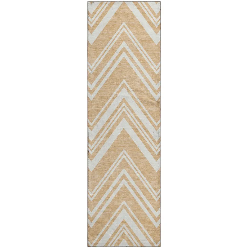 Luxury Washable Indoor/Outdoor The Reserve Peach 2\'3\" x 7\'6\" Runner Rug