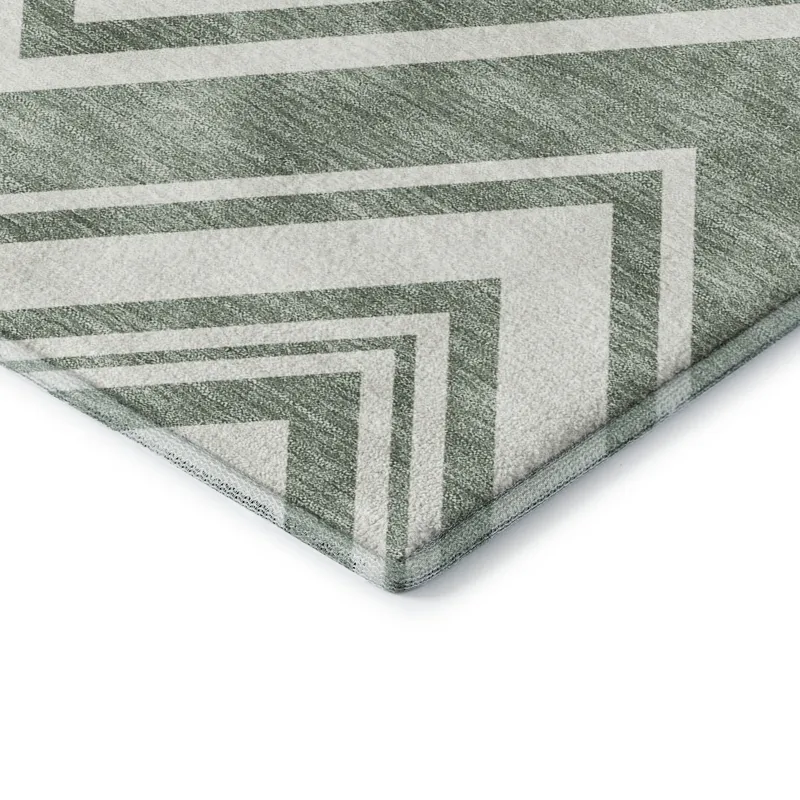 Luxury Washable Indoor/Outdoor The Reserve Sage 3\' x 5\' Rug