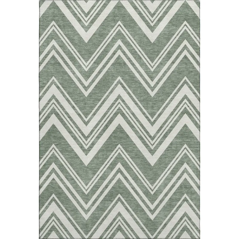Luxury Washable Indoor/Outdoor The Reserve Sage 3\' x 5\' Rug