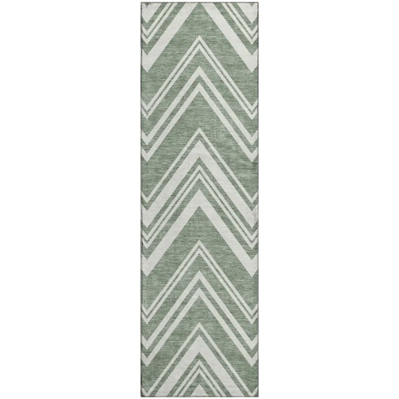 Luxury Washable Indoor/Outdoor The Reserve Sage 2\'3\" x 7\'6\" Runner Rug