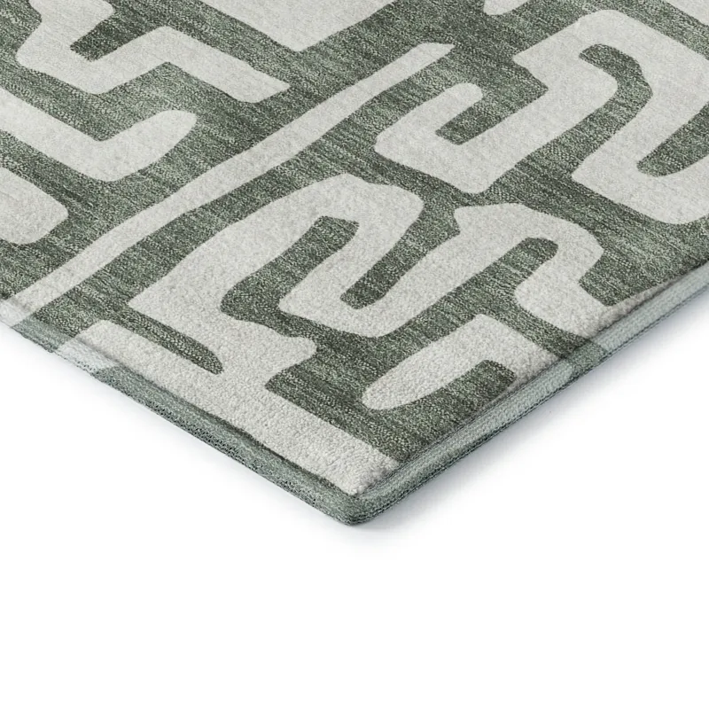 Luxury Washable Indoor/Outdoor The Reserve Basil 2\'6\" x 3\'10\" Rug