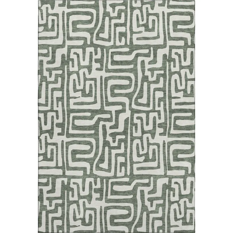 Luxury Washable Indoor/Outdoor The Reserve Basil 2\'6\" x 3\'10\" Rug