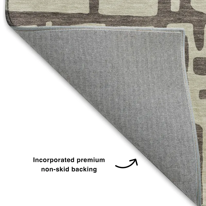 Luxury Washable Indoor/Outdoor The Reserve Chocolate 10\' x 14\' Rug