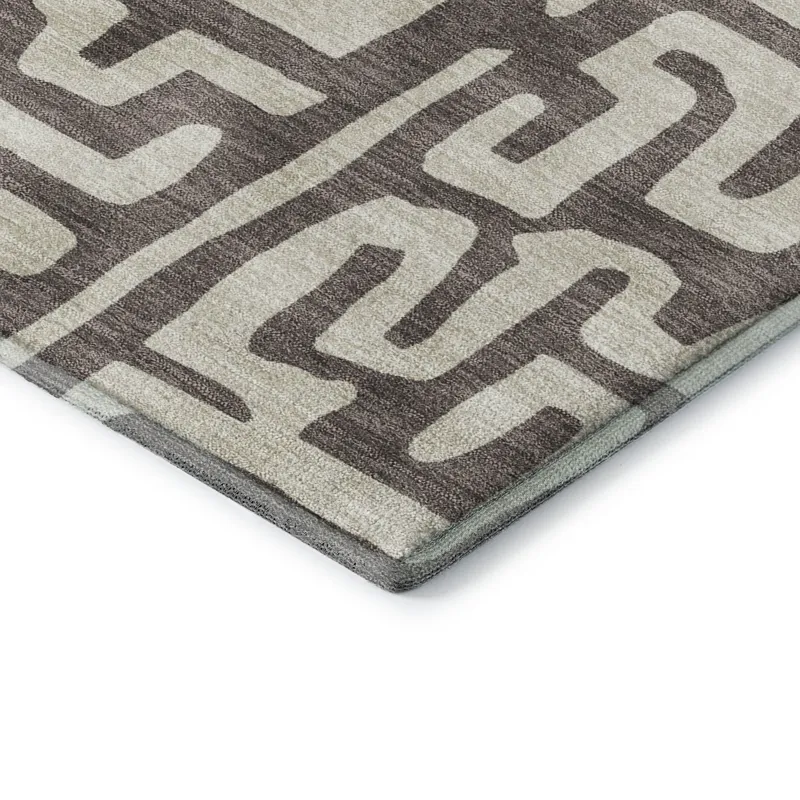Luxury Washable Indoor/Outdoor The Reserve Chocolate 10\' x 14\' Rug