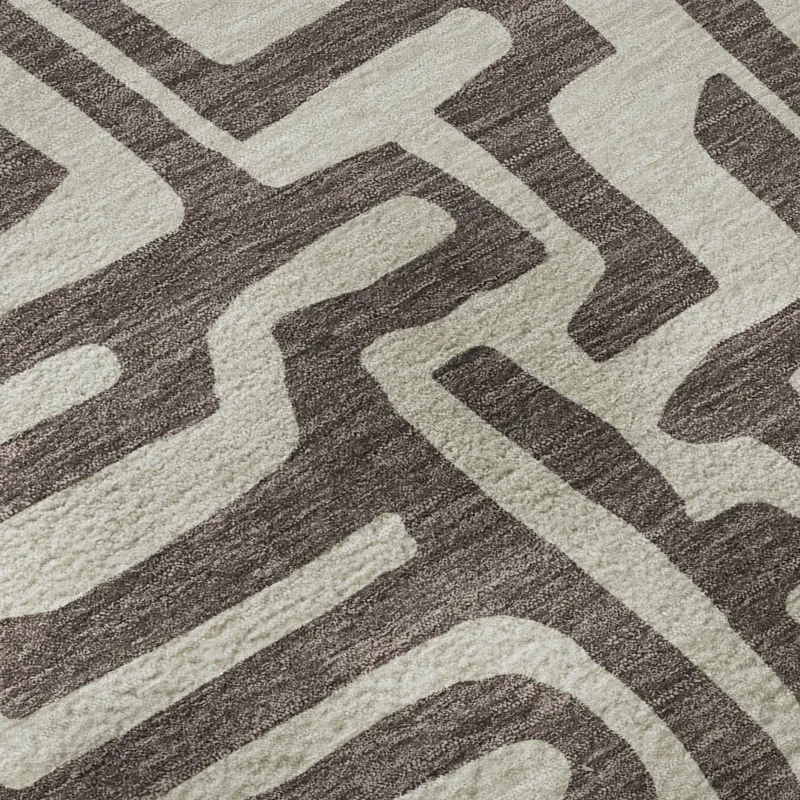 Luxury Washable Indoor/Outdoor The Reserve Chocolate 10\' x 14\' Rug