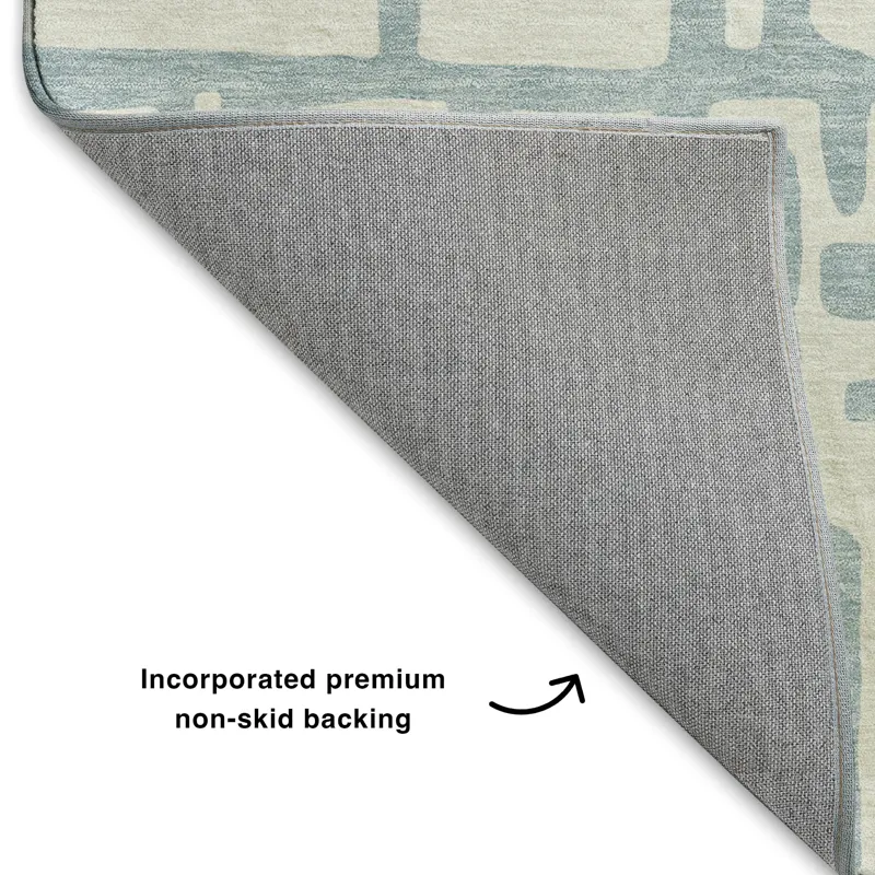 Luxury Washable Indoor/Outdoor The Reserve Denim 8\' x 10\' Rug