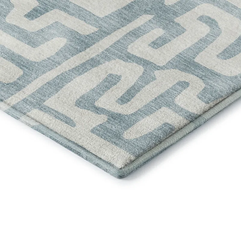 Luxury Washable Indoor/Outdoor The Reserve Denim 8\' x 10\' Rug