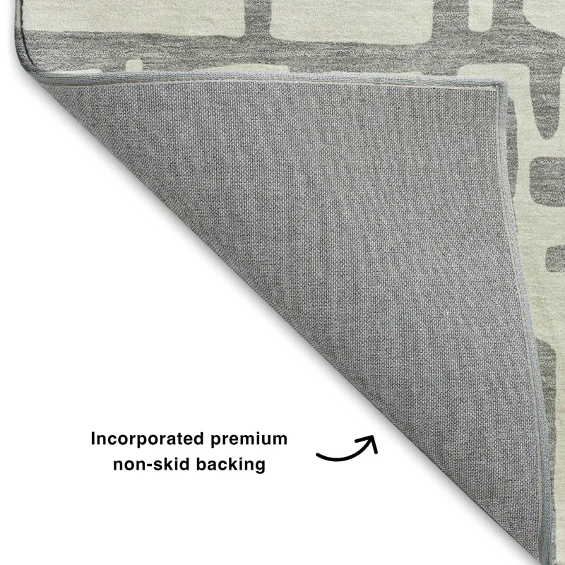 Luxury Washable Indoor/Outdoor The Reserve Gray 3\' x 5\' Rug