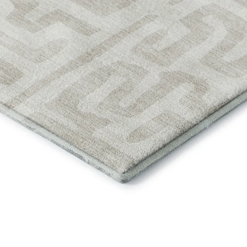 Luxury Washable Indoor/Outdoor The Reserve Ivory 2\'3\" x 7\'6\" Runner Rug