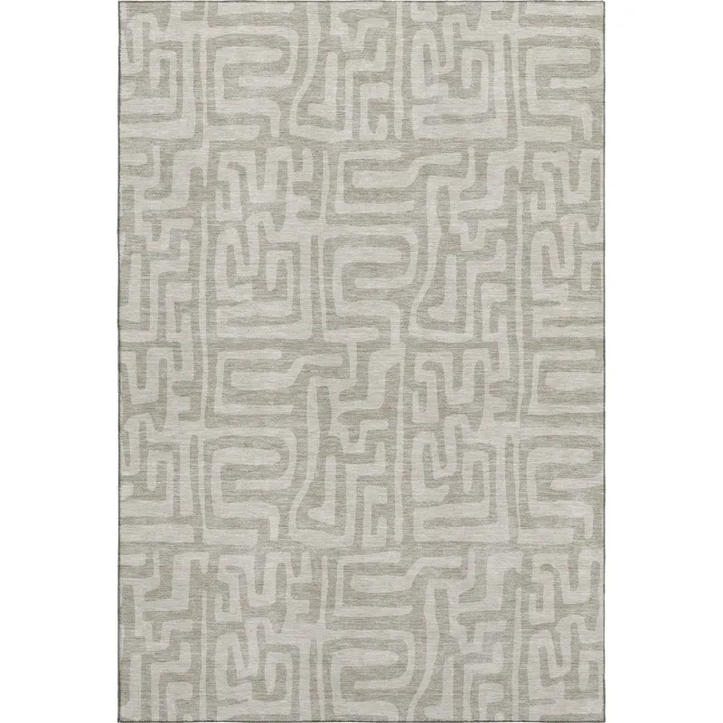 Luxury Washable Indoor/Outdoor The Reserve Taupe 9\' x 12\' Rug