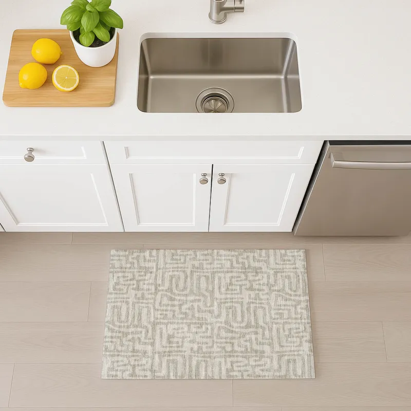 Luxury Washable Indoor/Outdoor The Reserve Taupe 1\'8\" x 2\'6\" Rug