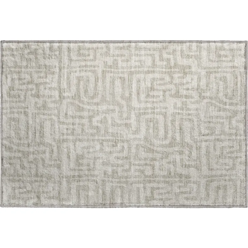 Luxury Washable Indoor/Outdoor The Reserve Taupe 1\'8\" x 2\'6\" Rug