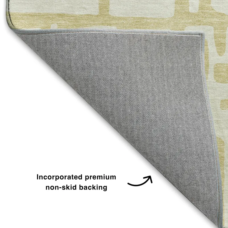 Luxury Washable Indoor/Outdoor The Reserve Wheat 3\' x 5\' Rug