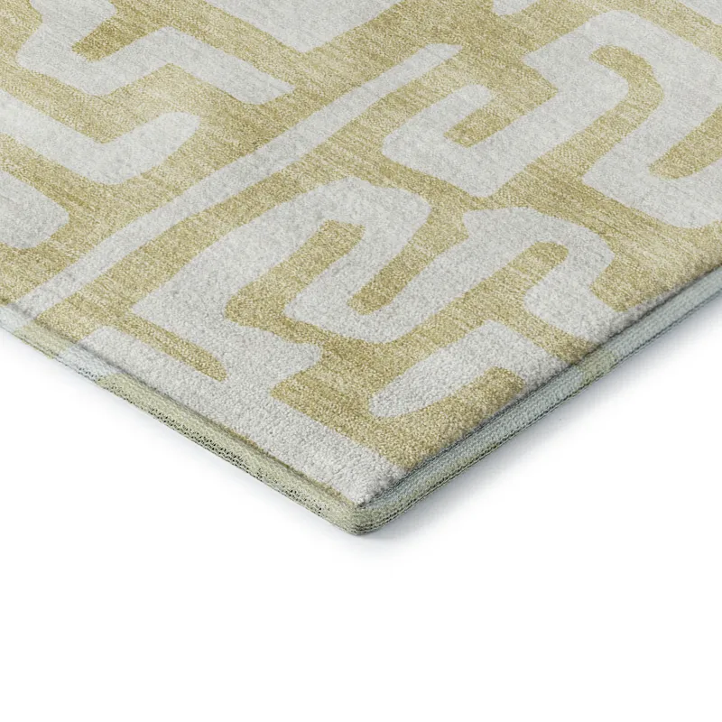 Luxury Washable Indoor/Outdoor The Reserve Wheat 3\' x 5\' Rug