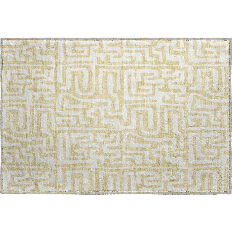 Luxury Washable Indoor/Outdoor The Reserve Wheat 1\'8\" x 2\'6\" Rug