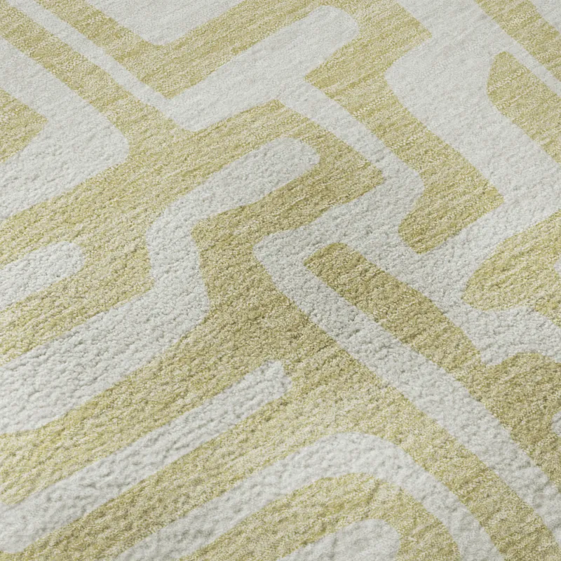 Luxury Washable Indoor/Outdoor The Reserve Wheat 3\' x 5\' Rug