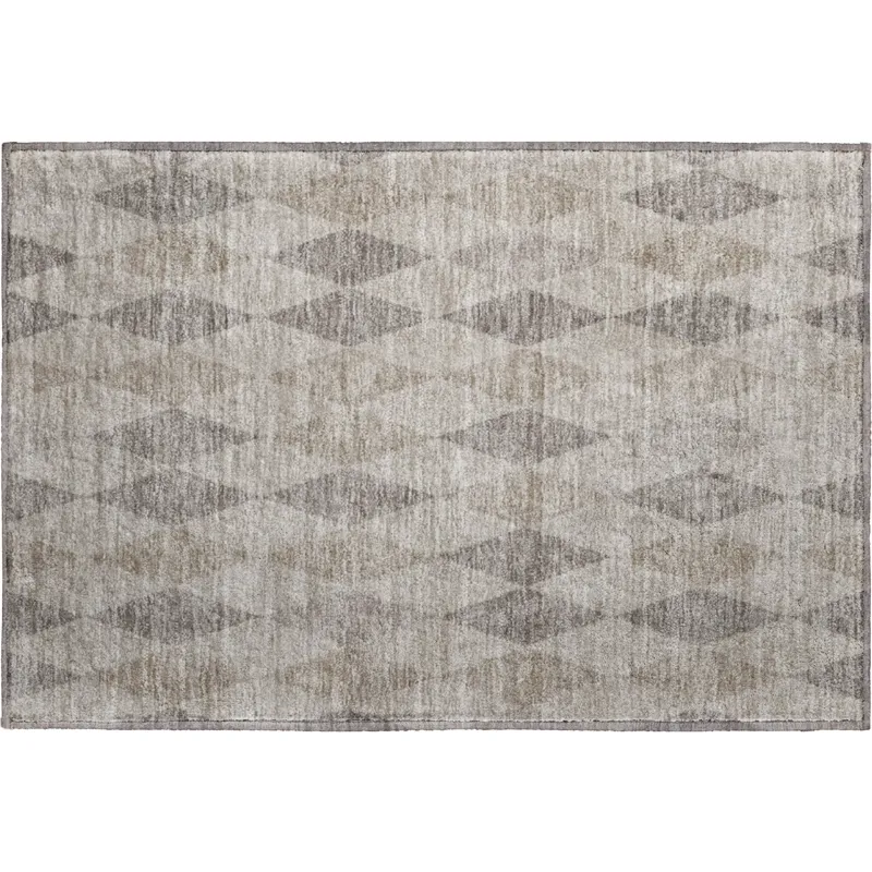 Luxury Washable Indoor/Outdoor The Reserve Beige 1\'8\" x 2\'6\" Rug