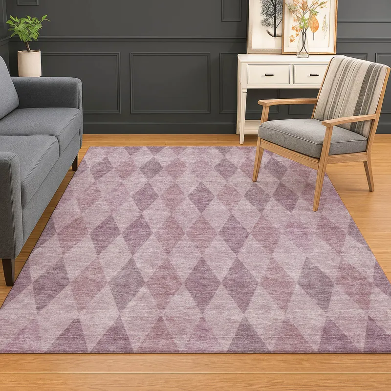 Luxury Washable Indoor/Outdoor The Reserve Blush 8\' x 10\' Rug