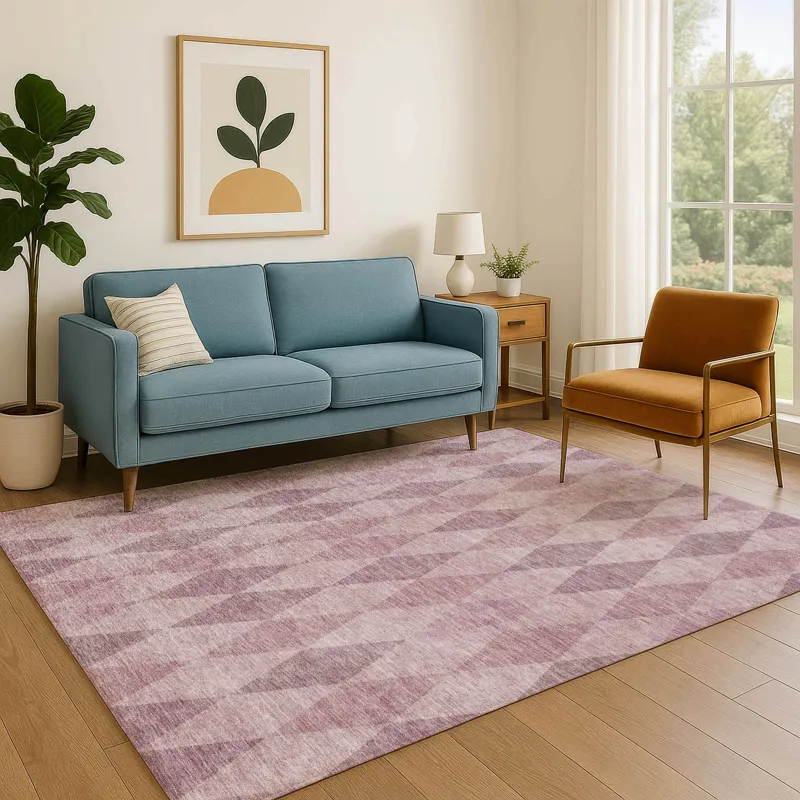 Luxury Washable Indoor/Outdoor The Reserve Blush 8\' x 10\' Rug