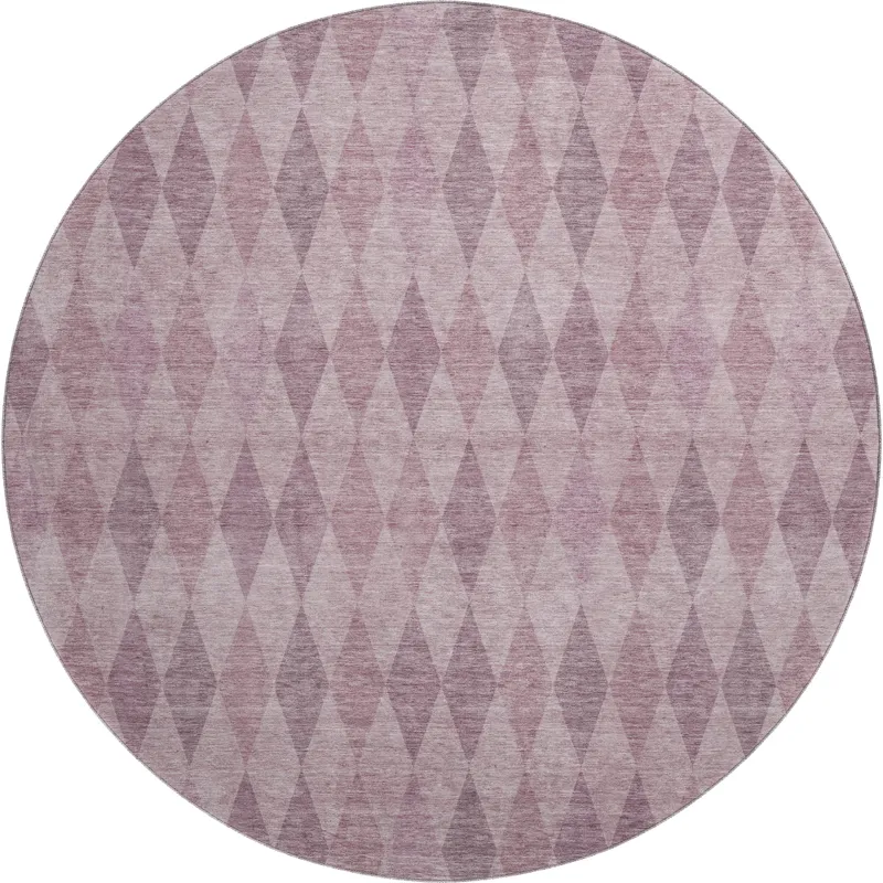 Luxury Washable Indoor/Outdoor The Reserve Blush 8\' x 8\' Round Rug
