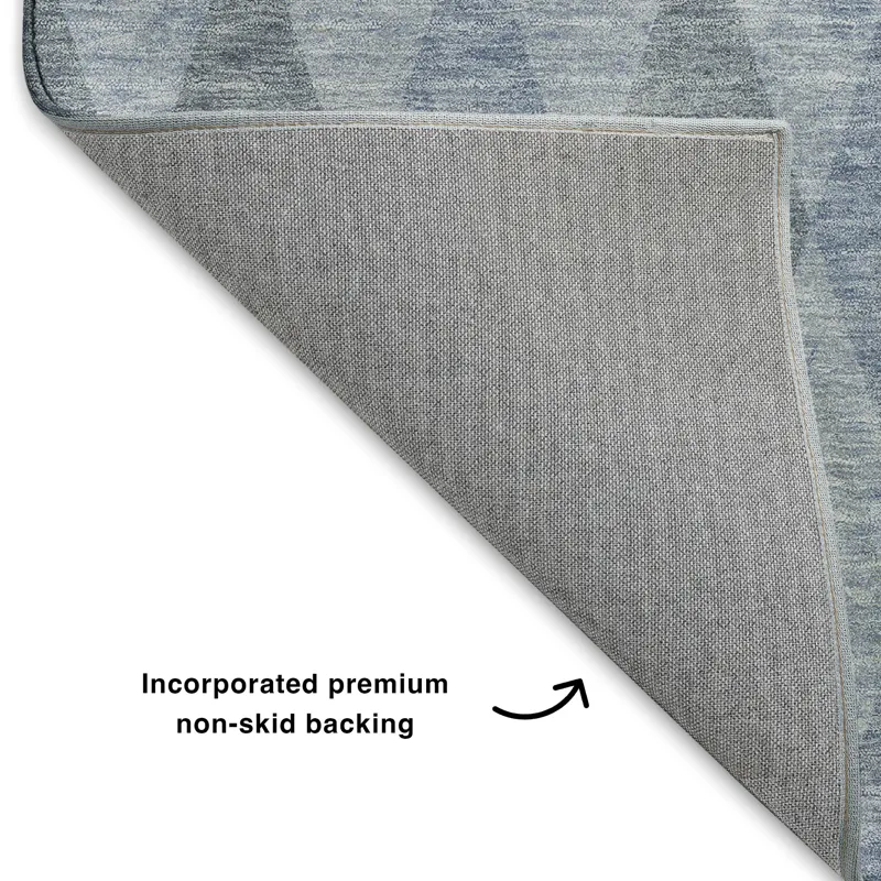 Luxury Washable Indoor/Outdoor The Reserve Denim 10\' x 14\' Rug