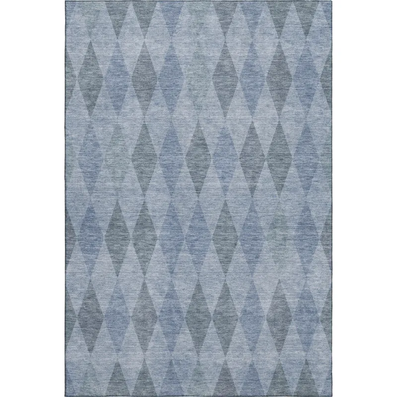 Luxury Washable Indoor/Outdoor The Reserve Denim 10\' x 14\' Rug
